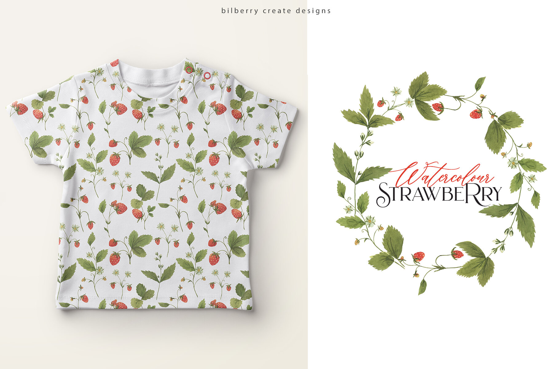 Watercolour Strawberry Art Set 13