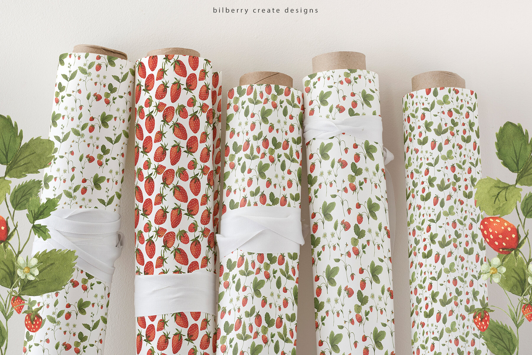 Watercolour Strawberry Art Set 20