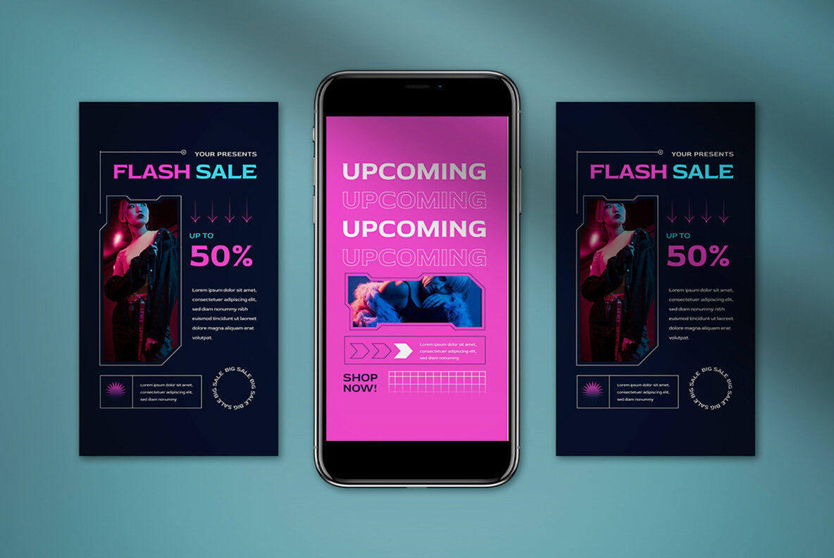 Navy Cyberpunk Fashion Instagram Pack 6