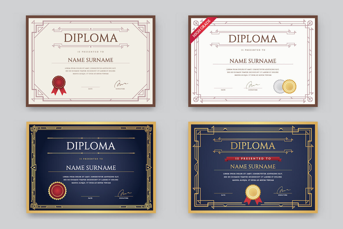 55 Diploma   Certificate Templates 3