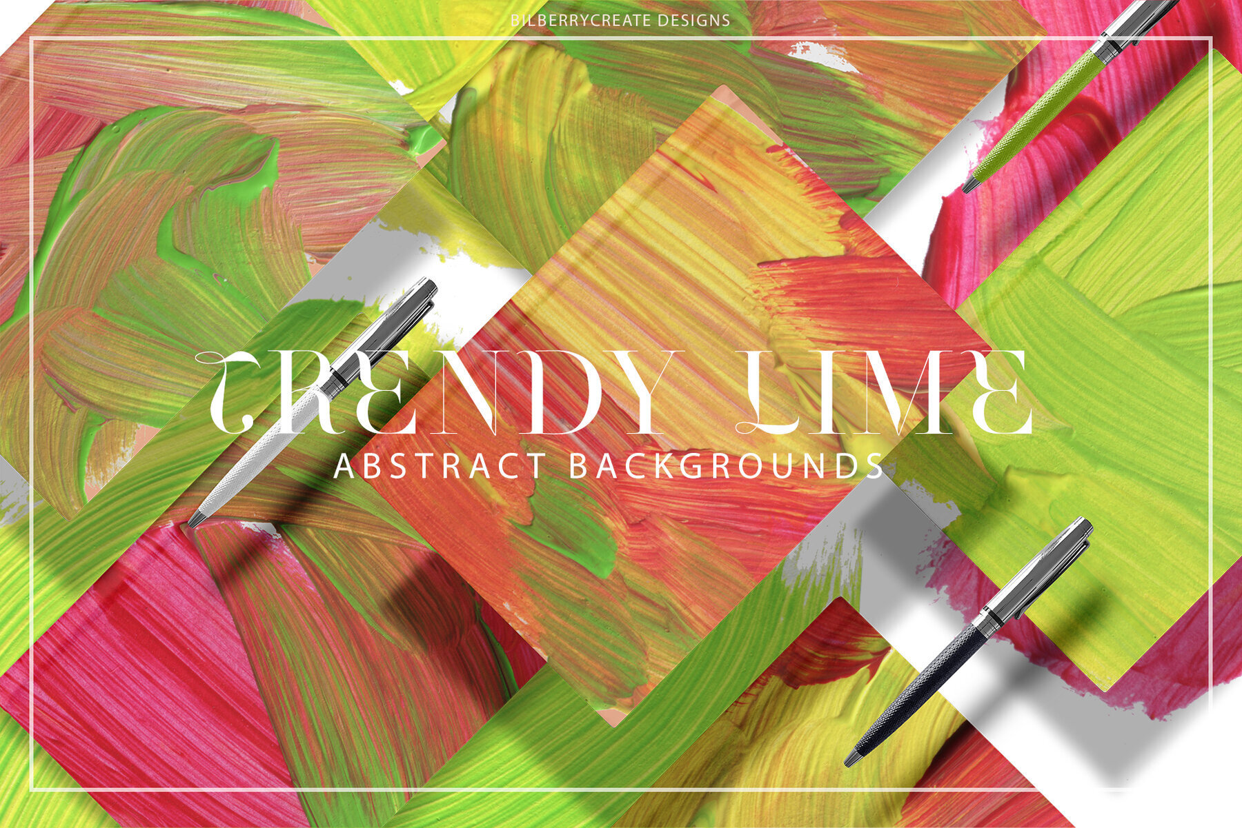 Trendy Lime Abstract Background 2