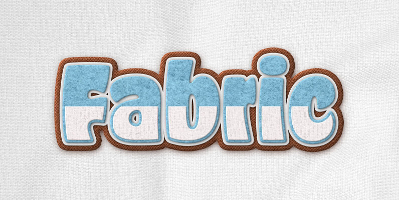 Layered Fabric Text Effect Mockup