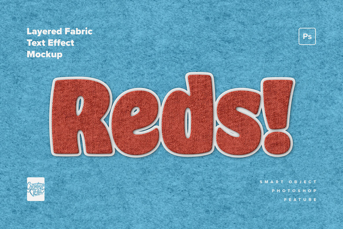 Layered Fabric Text Effect Mockup 3
