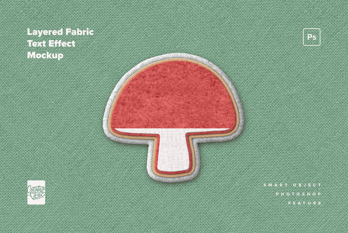 Layered Fabric Text Effect Mockup 5