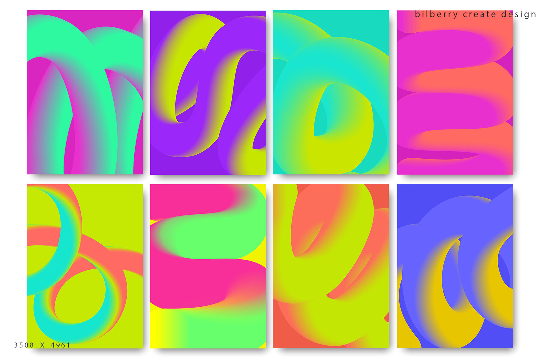 Abstract Forms 3D Gradient Shapes 12