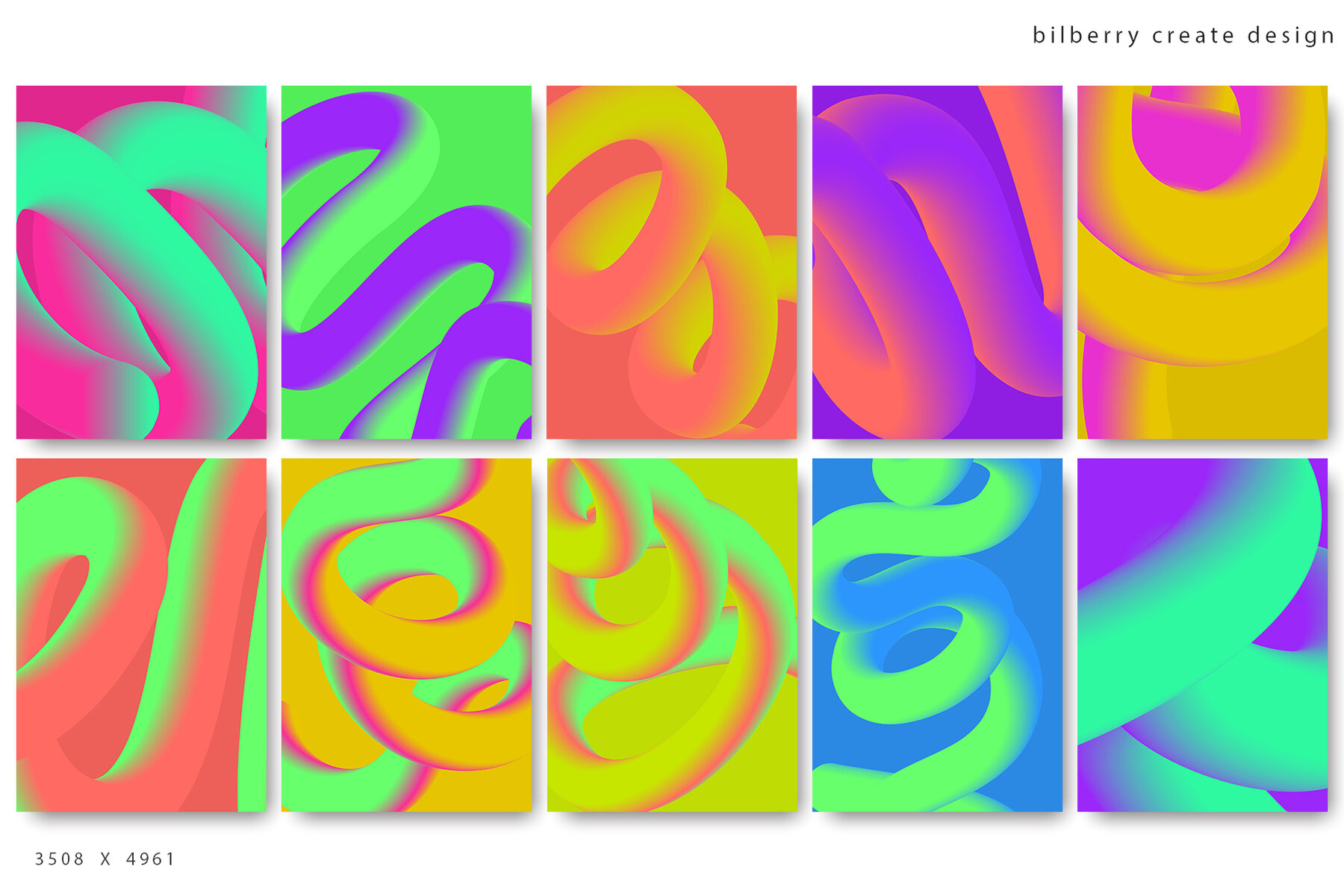 Abstract Forms 3D Gradient Shapes 13