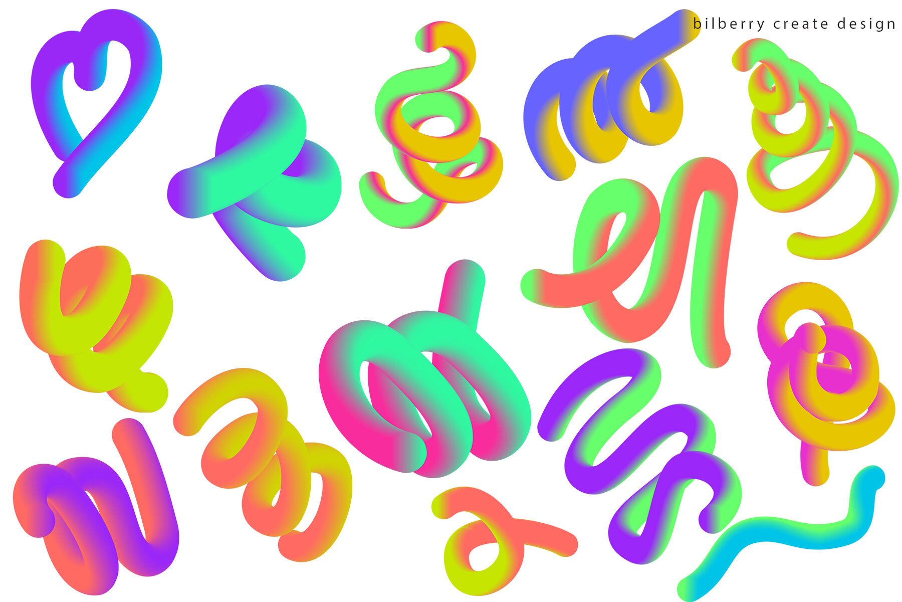 Abstract Forms 3D Gradient Shapes 14