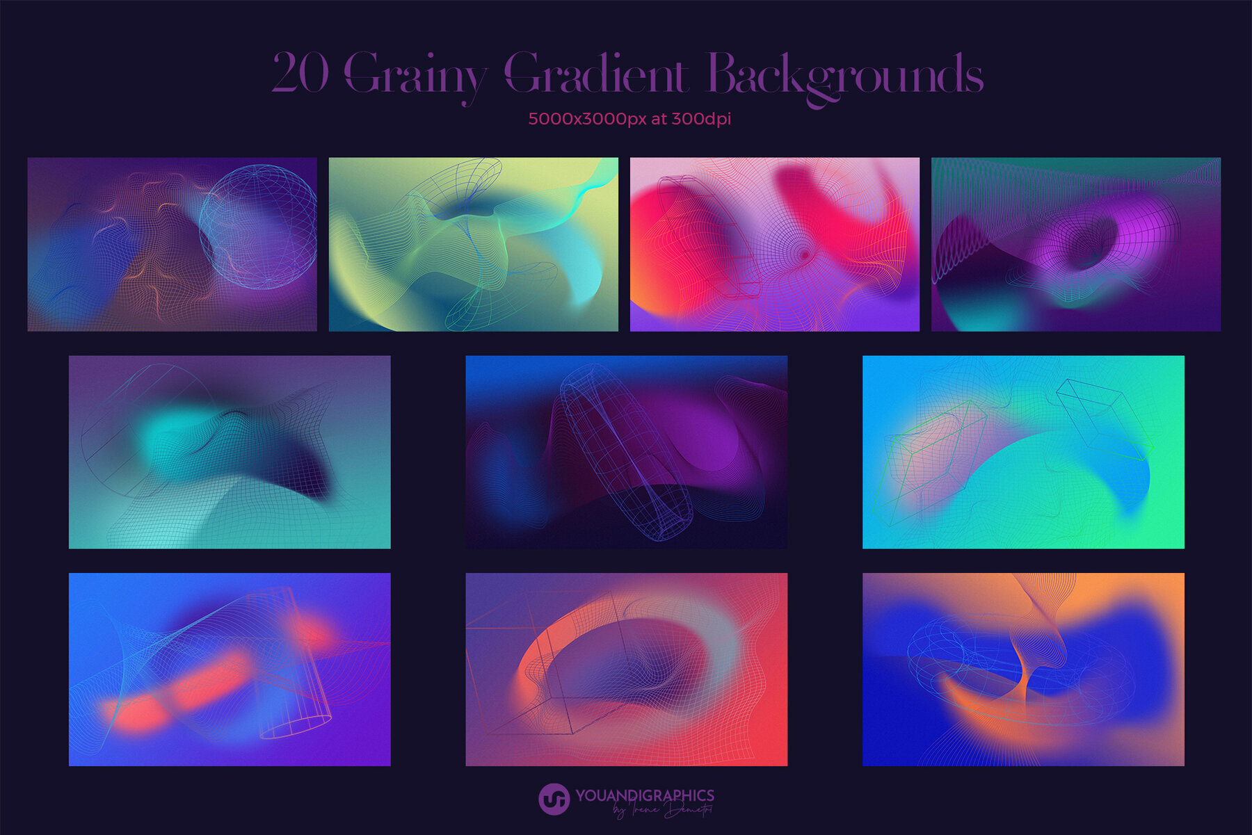 Cyber Futuristic Grainy Backgrounds 4