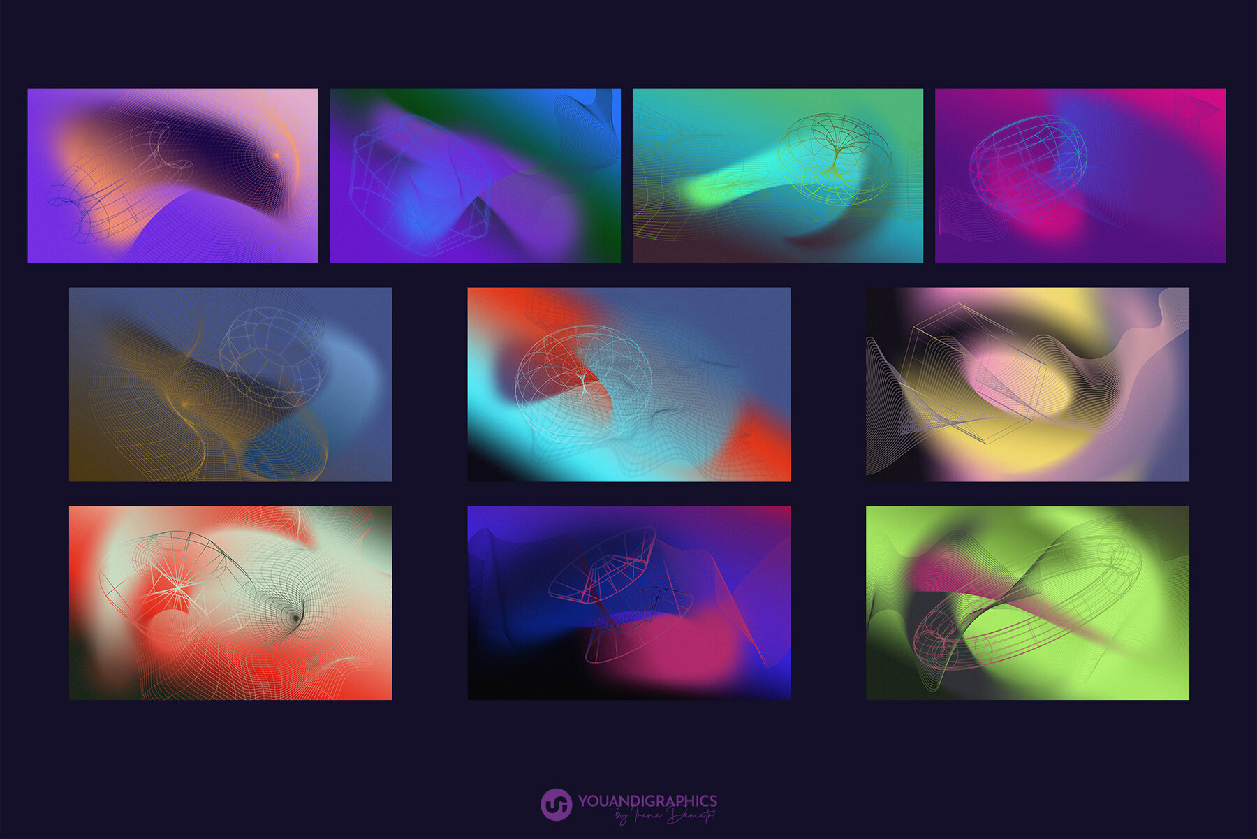 Cyber Futuristic Grainy Backgrounds 5