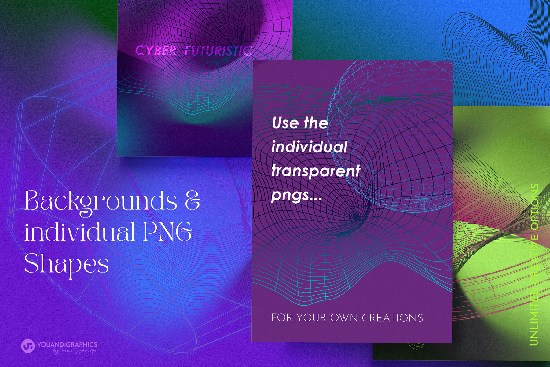 Cyber Futuristic Grainy Backgrounds 6