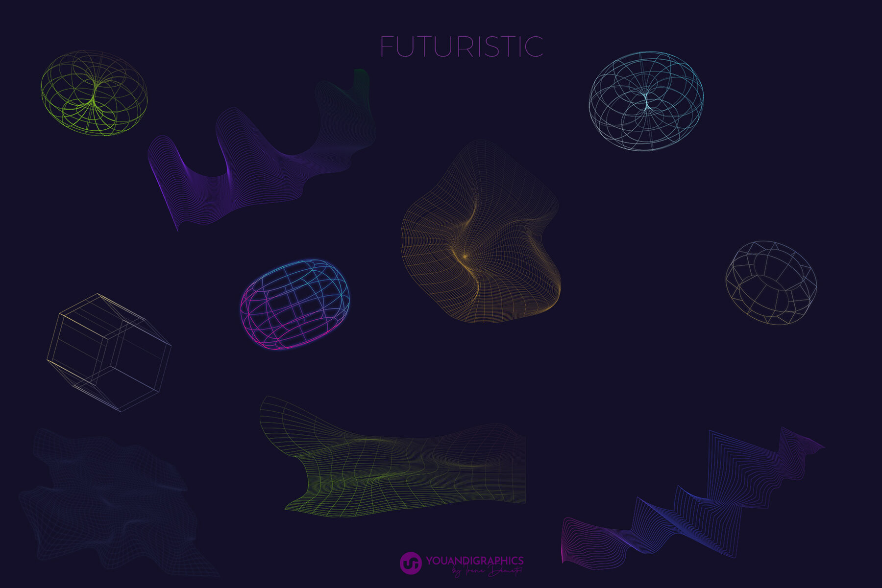 Cyber Futuristic Grainy Backgrounds 10