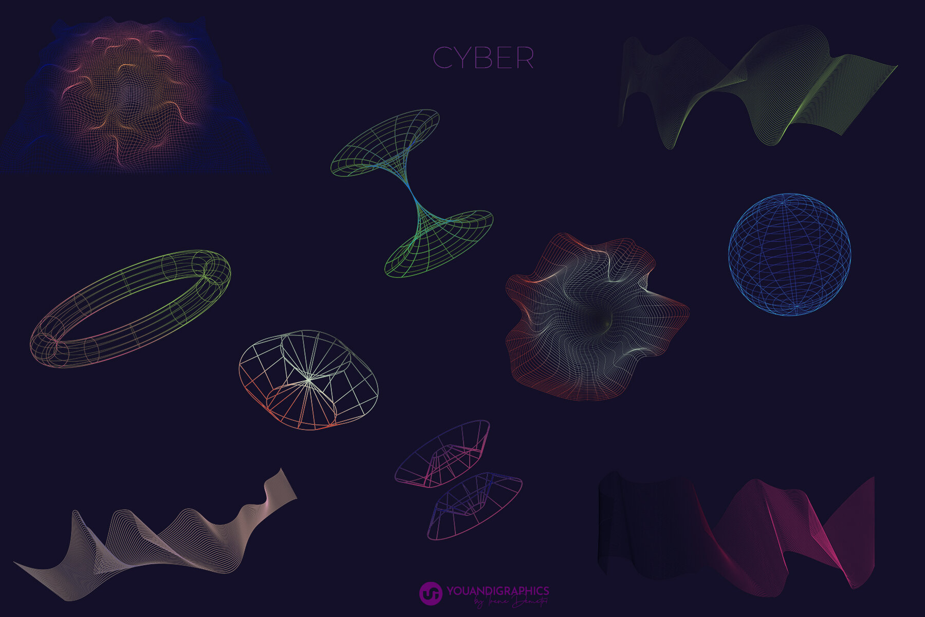 Cyber Futuristic Grainy Backgrounds 11
