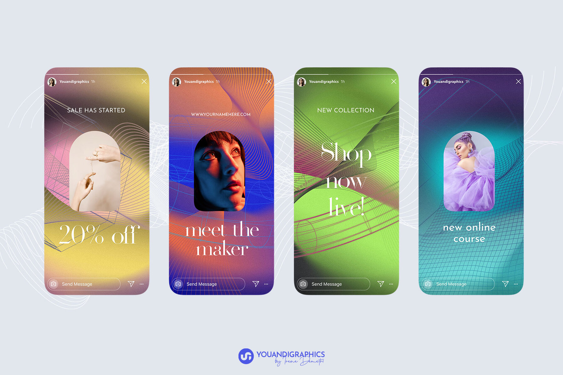 Cyber Futuristic Grainy Backgrounds 12