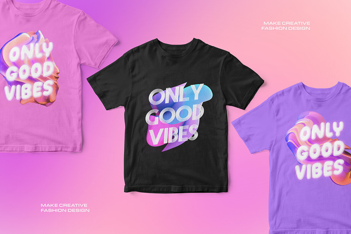 3D Gradient Abstract Shapes 3