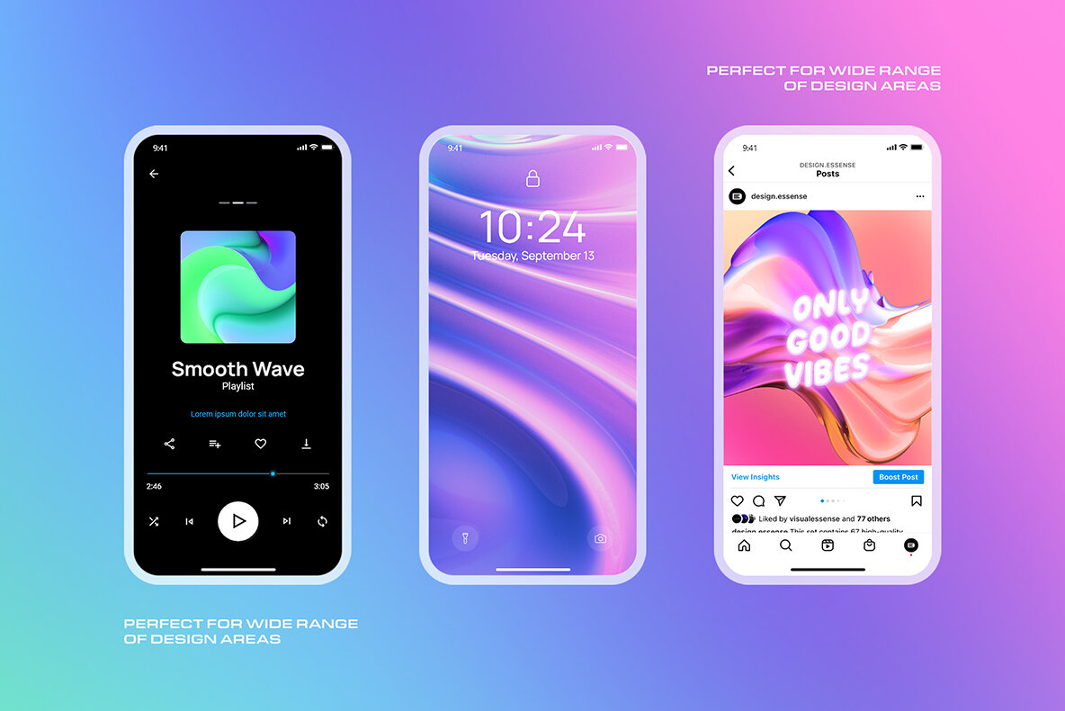 3D Gradient Abstract Shapes 7