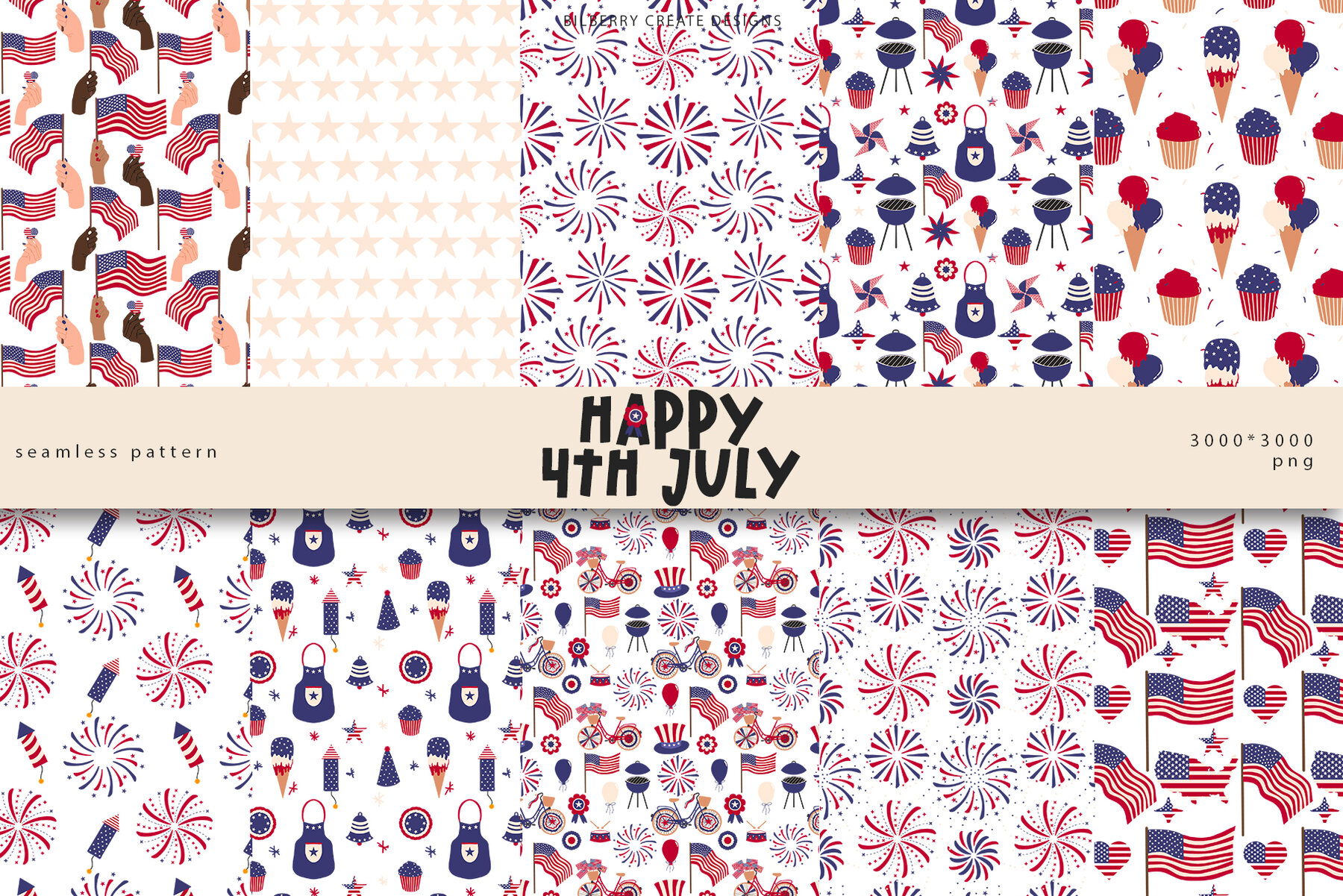 Happy 4th July  Independence Day Set 12