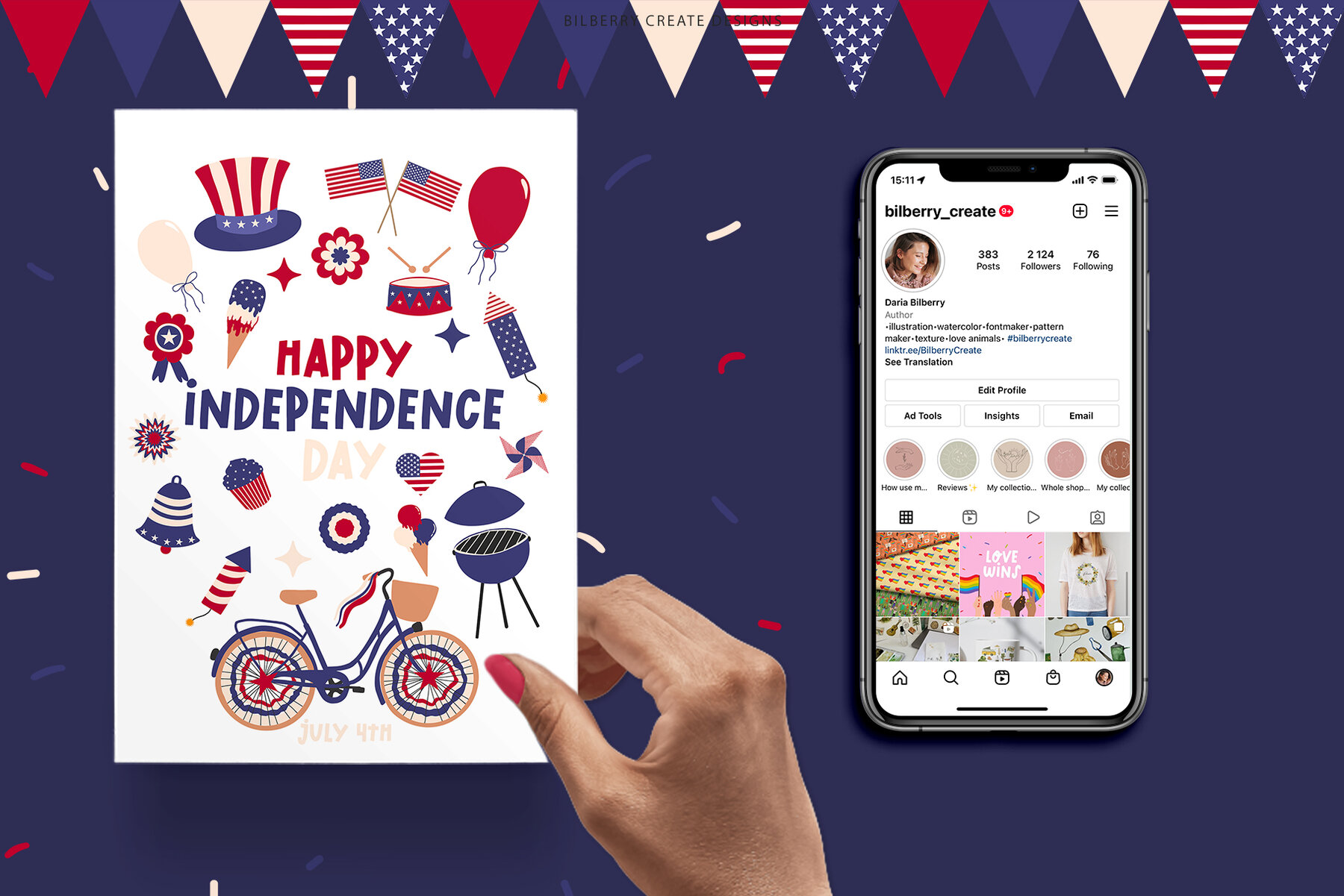 Happy 4th July  Independence Day Set 15