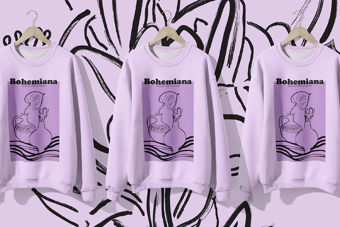 Brushed Spring Floral Vector Clipart 8