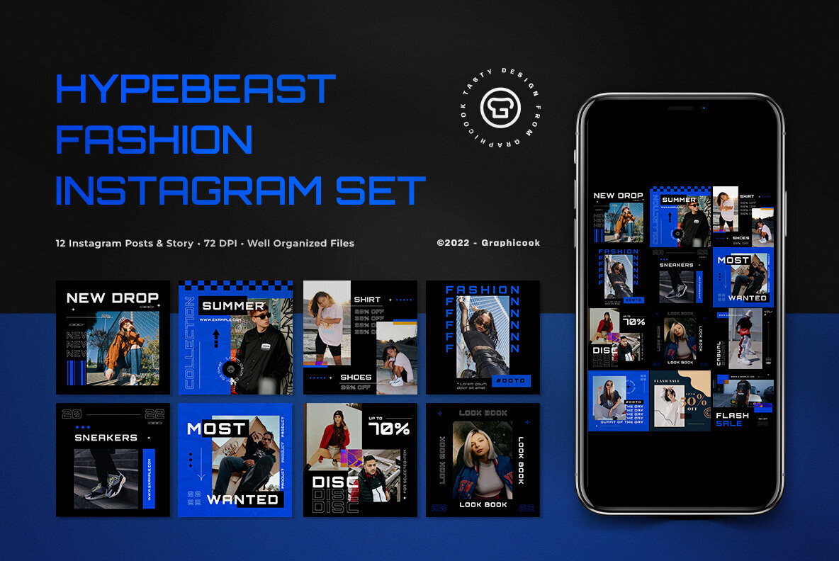 Black Hypebeast Fashion Instagram Pack 1