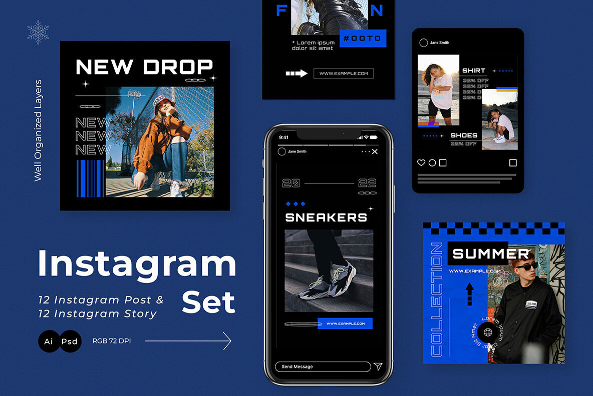 Black Hypebeast Fashion Instagram Pack 2