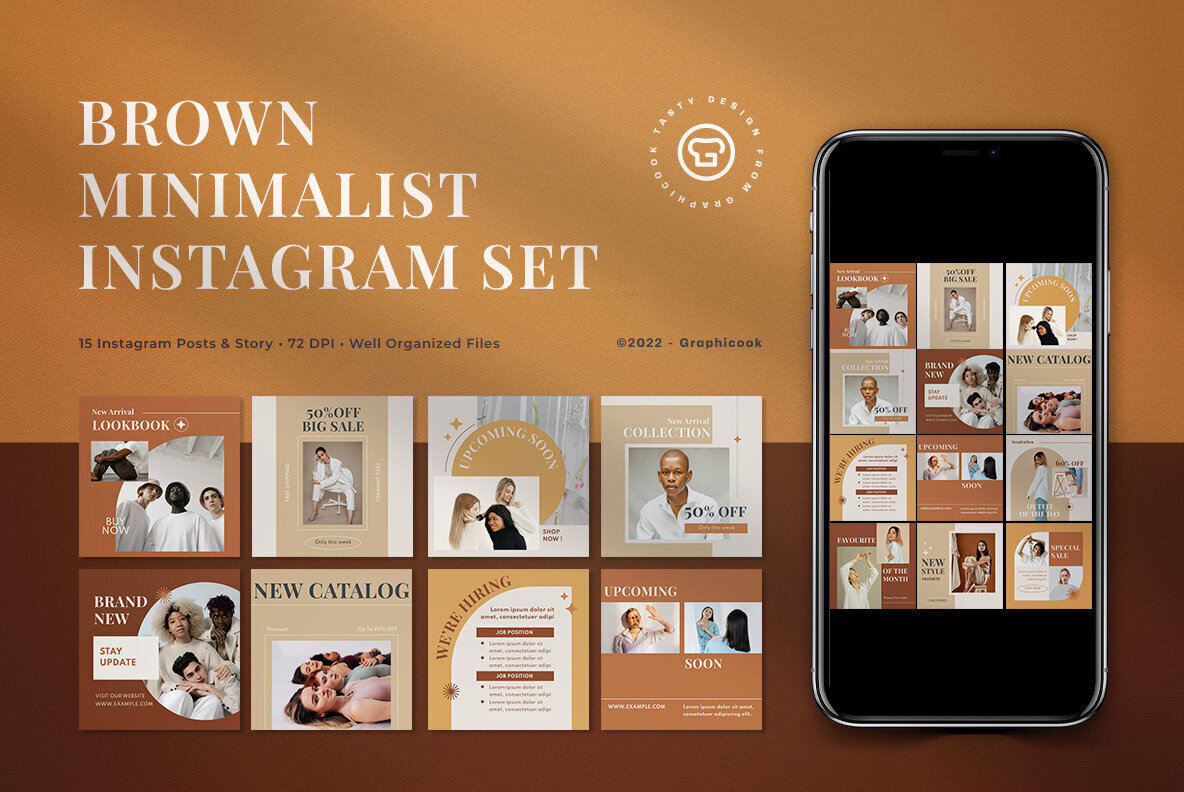 Brown Minimalist Fashion Instagram Pack 1
