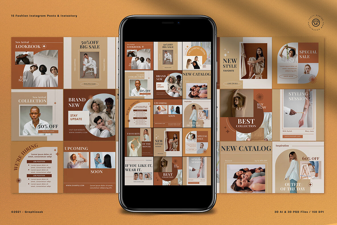 Brown Minimalist Fashion Instagram Pack 2