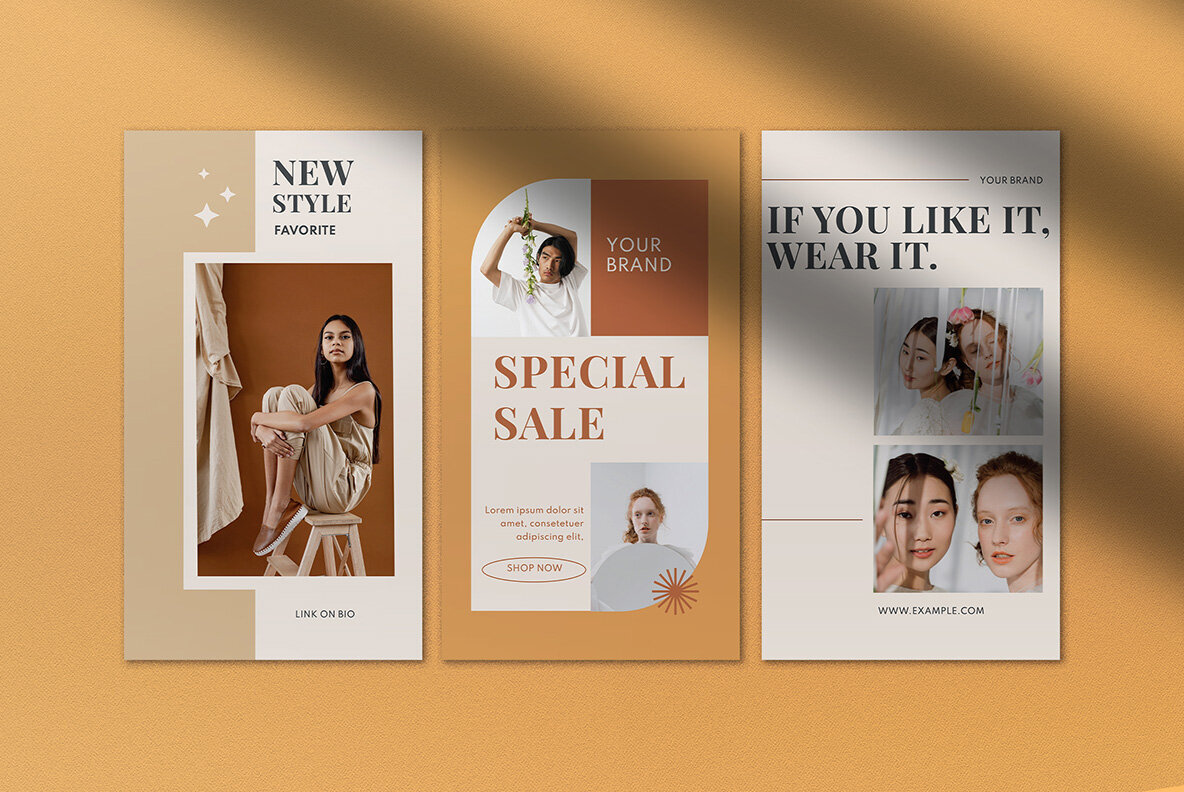 Brown Minimalist Fashion Instagram Pack 5