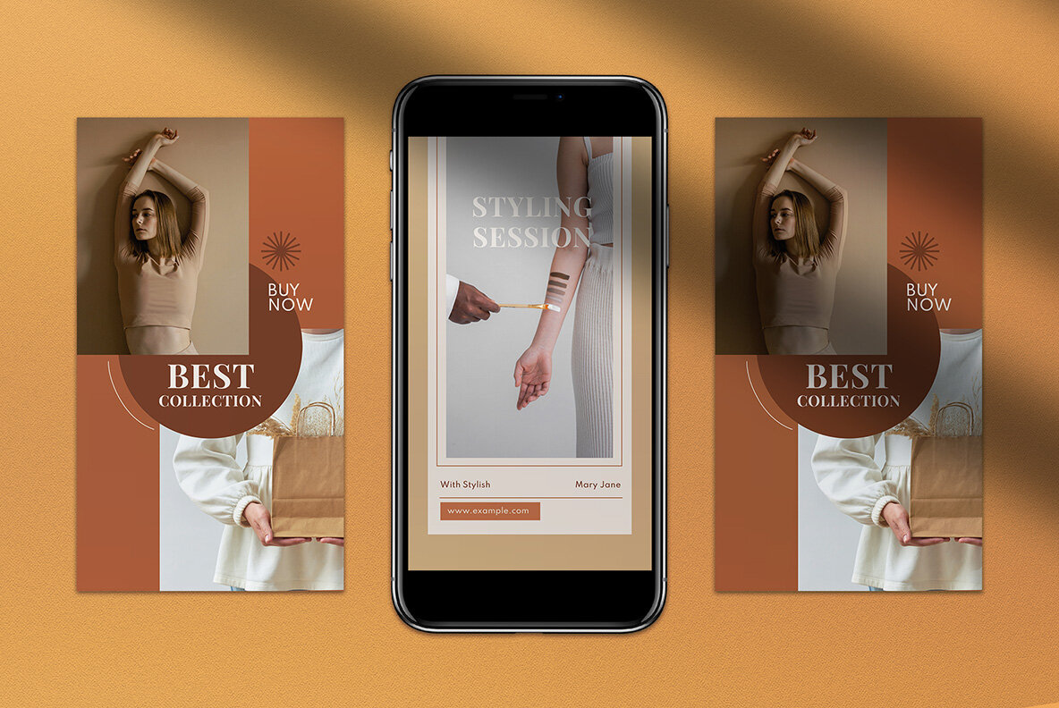 Brown Minimalist Fashion Instagram Pack 6