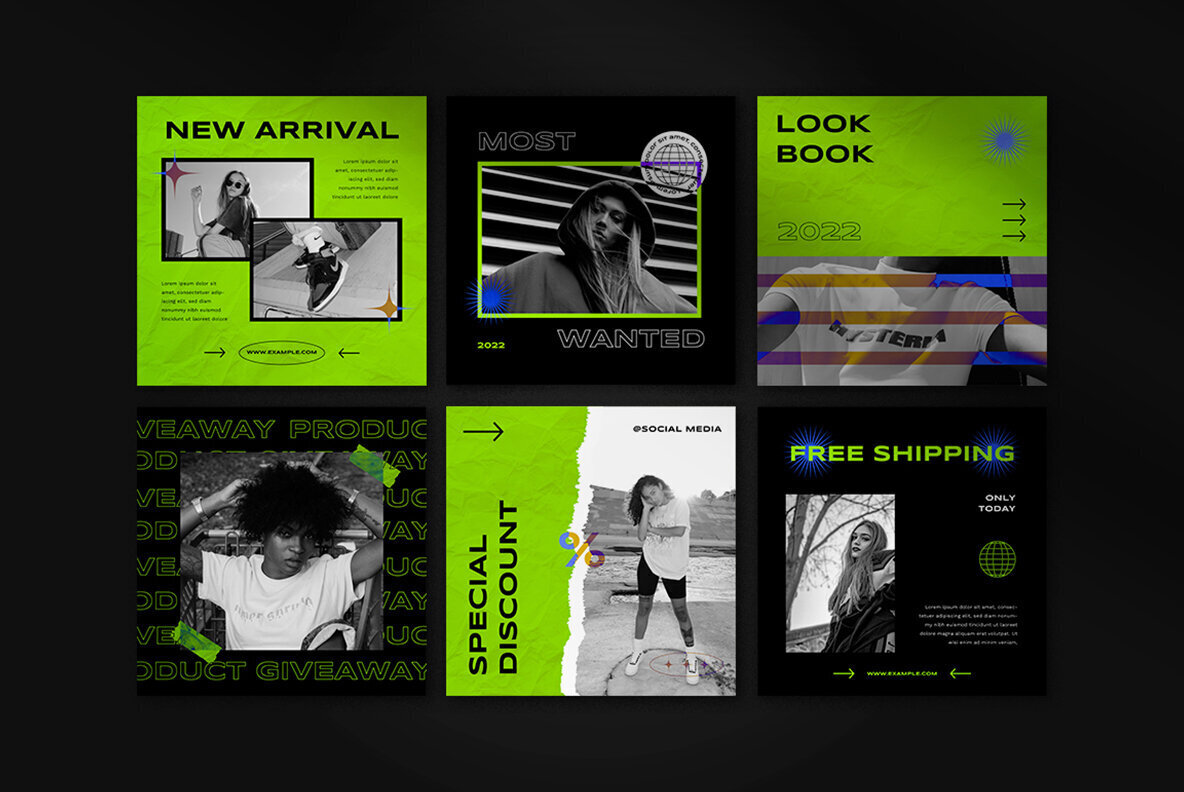 Green Hypebeast Fashion Instagram Pack 3