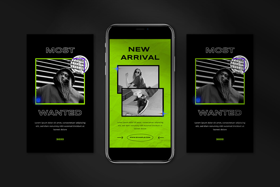 Green Hypebeast Fashion Instagram Pack 6