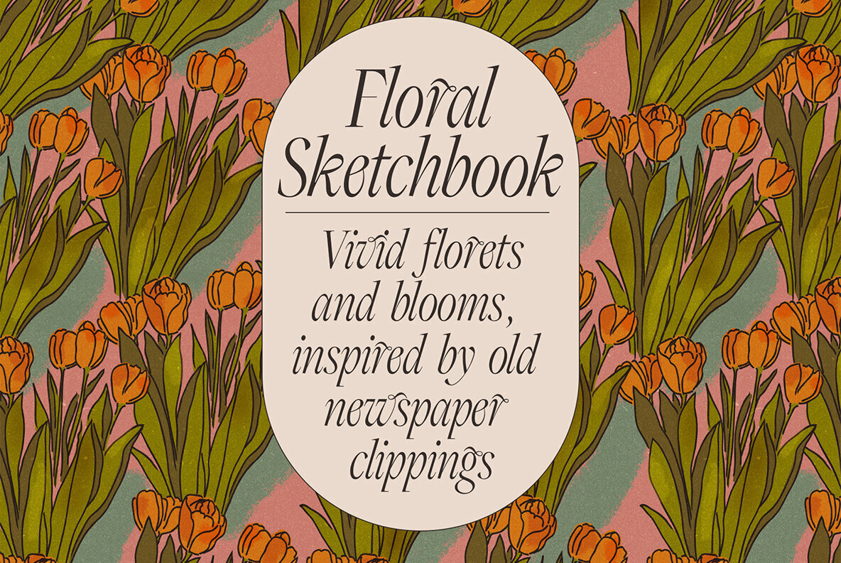 Floral Sketchbook Pattern Set 2