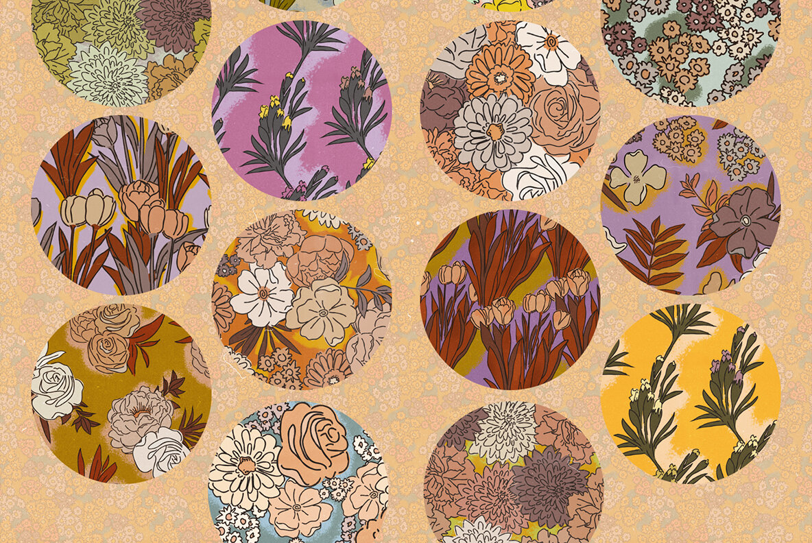 Floral Sketchbook Pattern Set 7