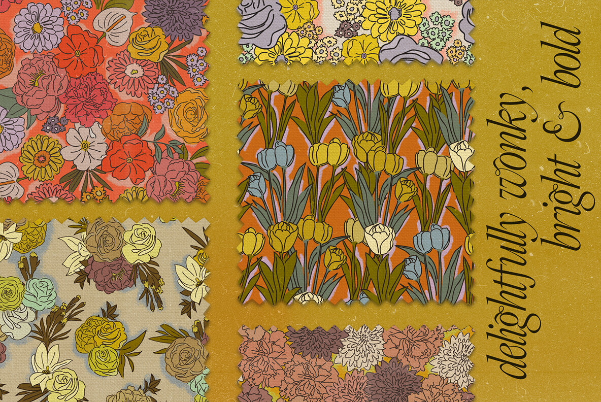 Floral Sketchbook Pattern Set 8