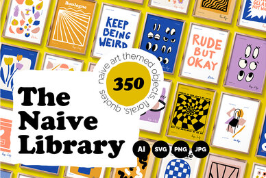 Naive Library Vector Clipart and Posters