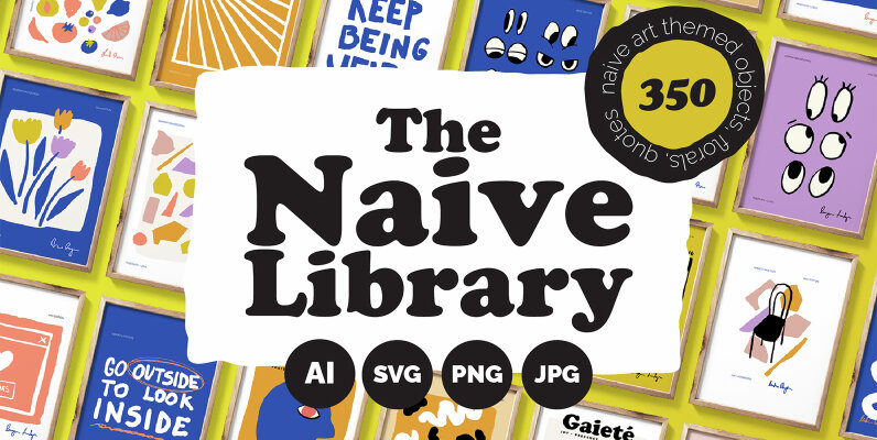 Naive Library Vector Clipart and Posters
