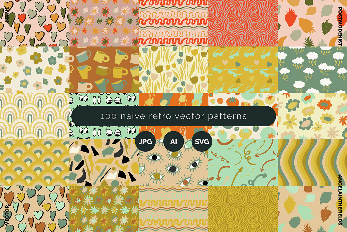 100 Naive Vector Patterns Collection 3