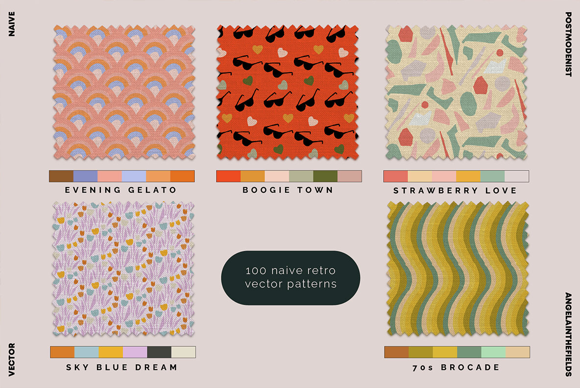 100 Naive Vector Patterns Collection 7