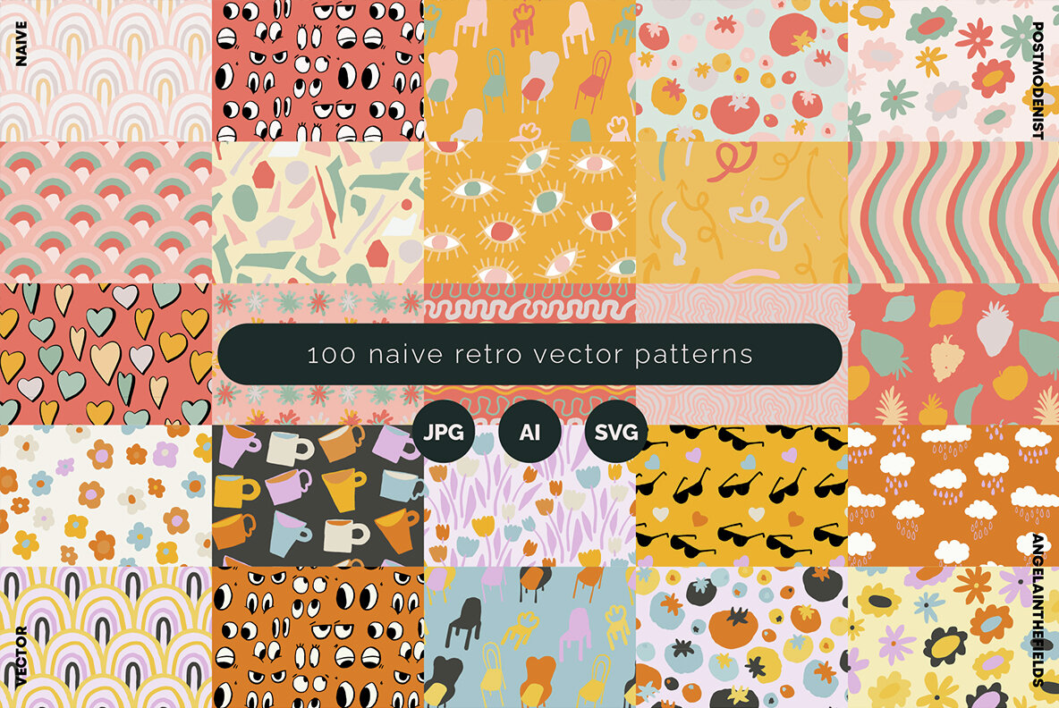 100 Naive Vector Patterns Collection 10