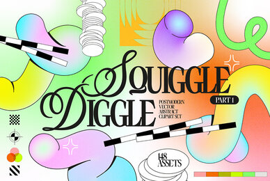 Postmodern Squiggle Vector Clipart