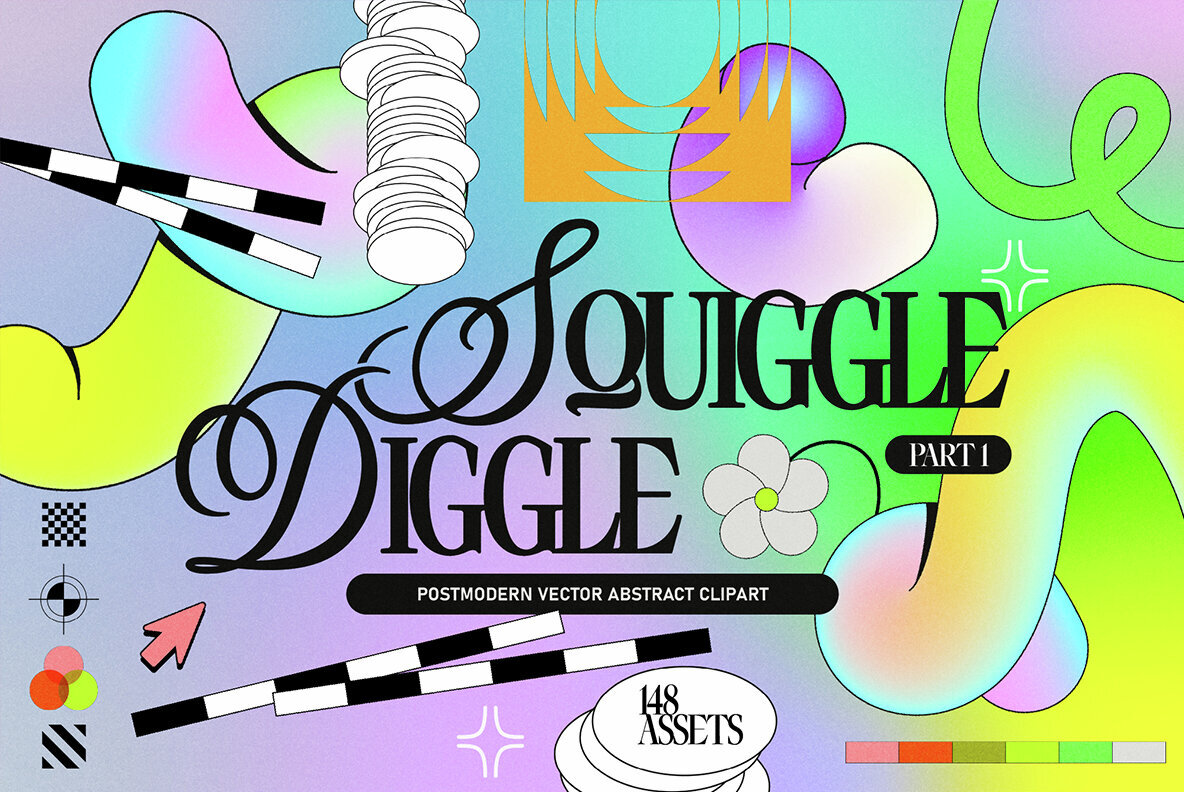 Postmodern Squiggle Vector Clipart 1