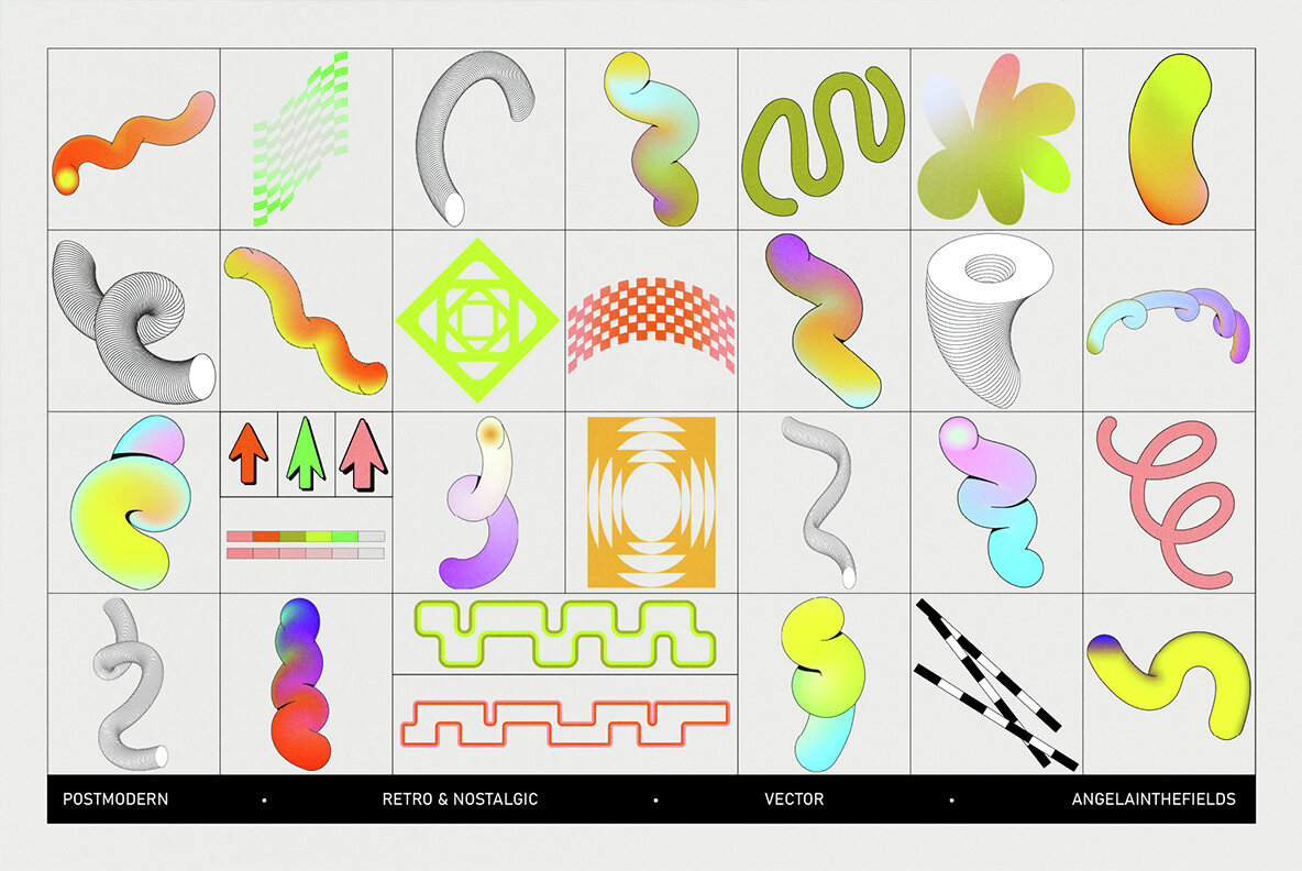 Postmodern Squiggle Vector Clipart 5