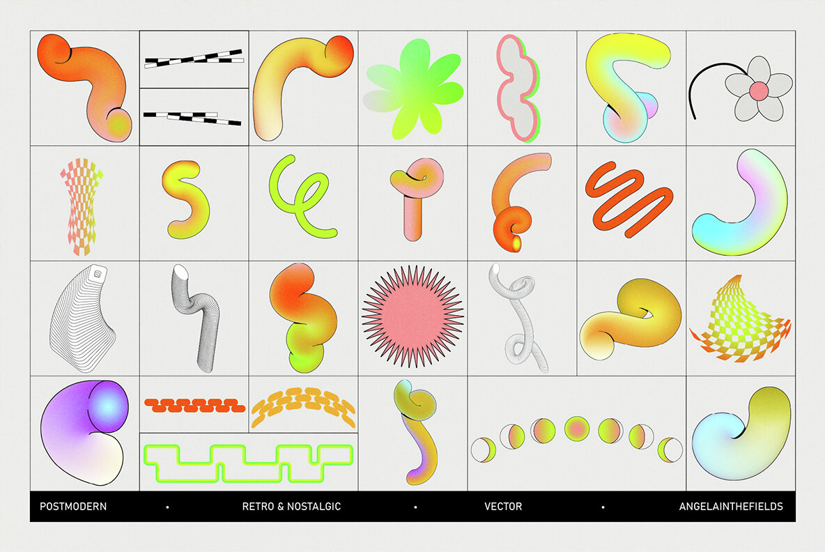 Postmodern Squiggle Vector Clipart 8