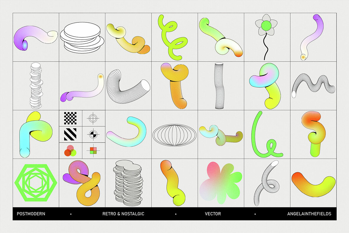Postmodern Squiggle Vector Clipart 10