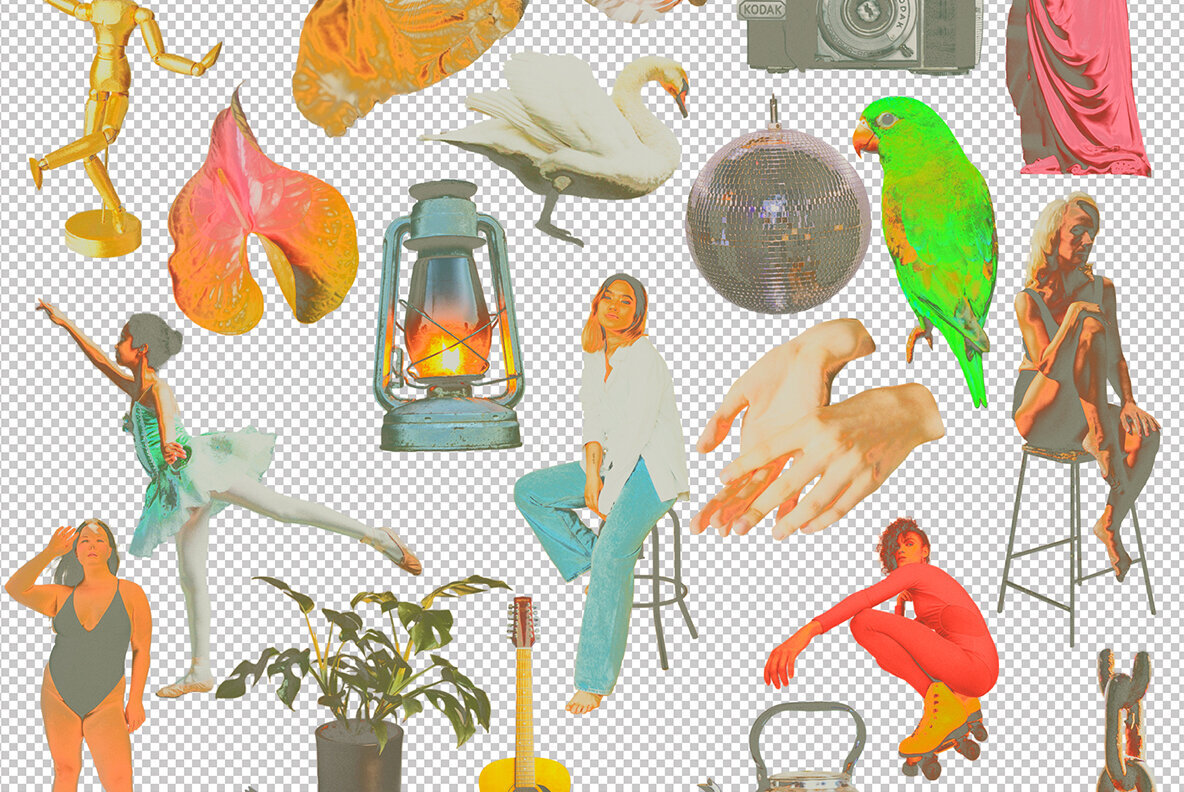 90s Collage Low Ink Kit 4