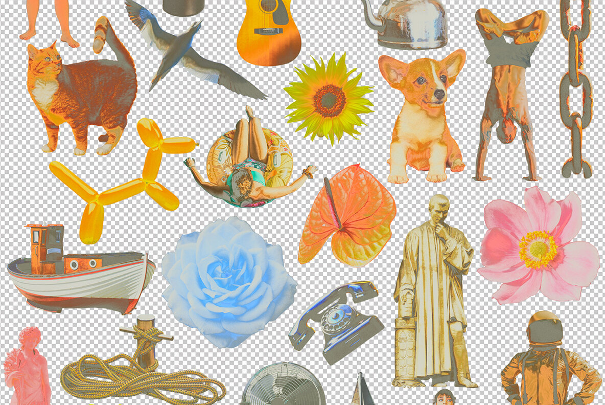 90s Collage Low Ink Kit 5