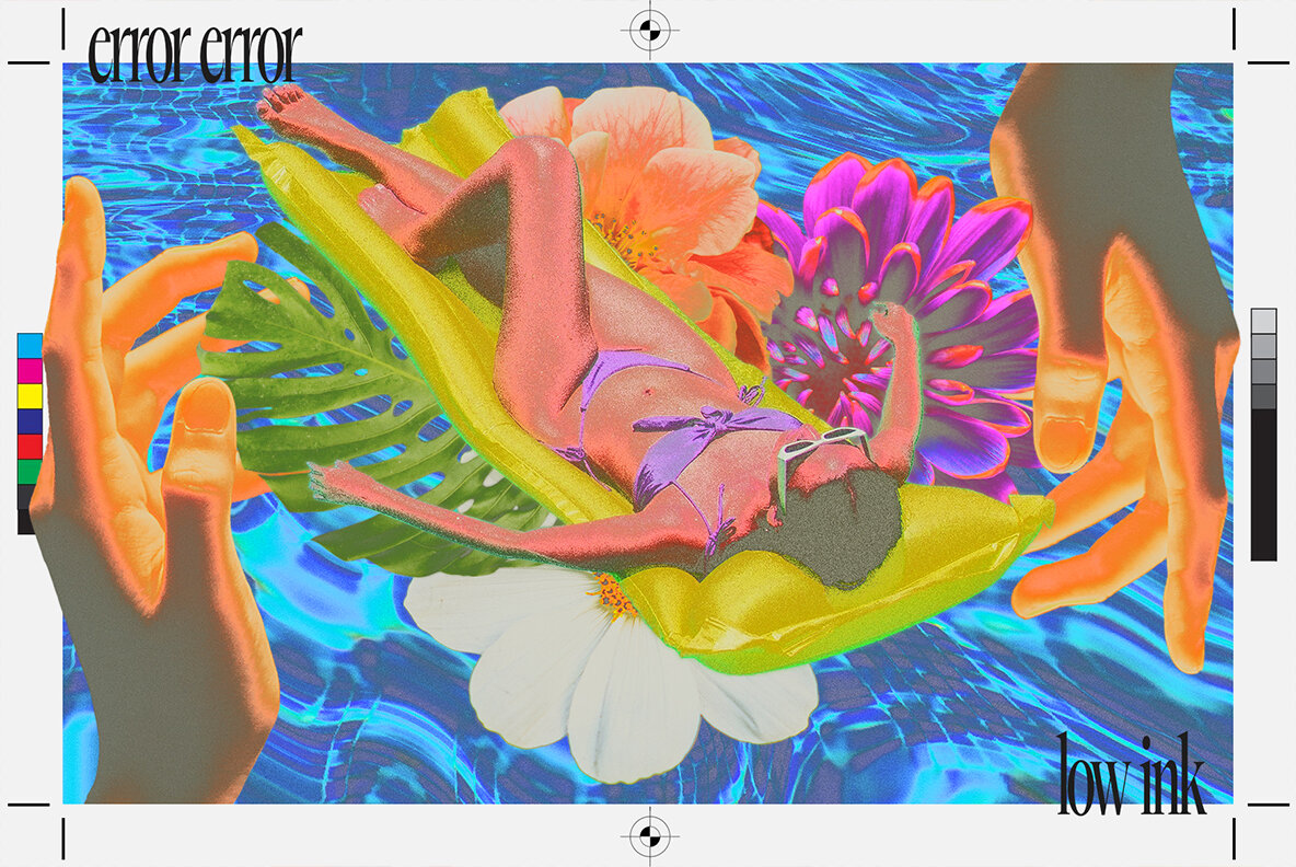 90s Collage Low Ink Kit 6