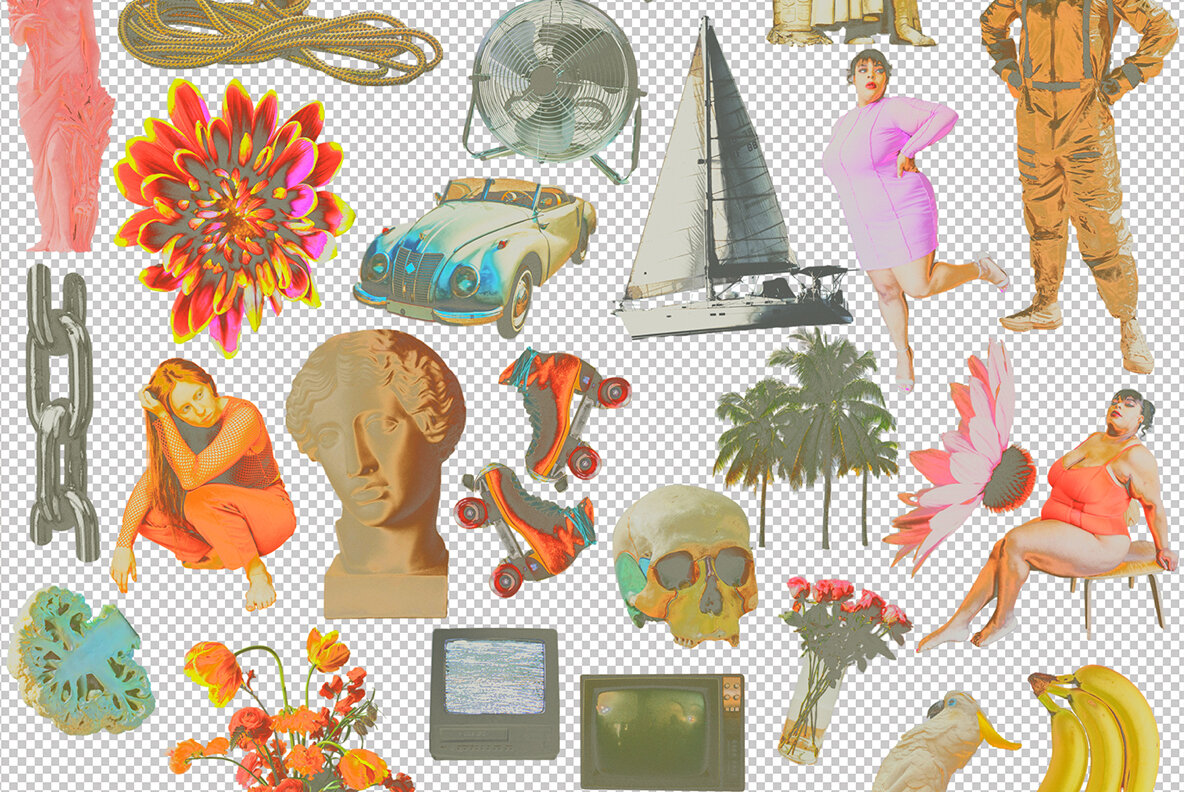 90s Collage Low Ink Kit 7