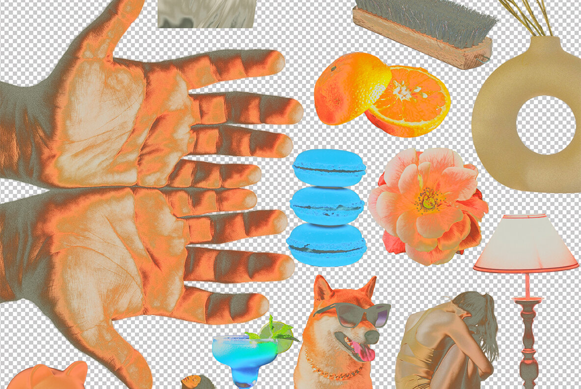 90s Collage Low Ink Kit 8