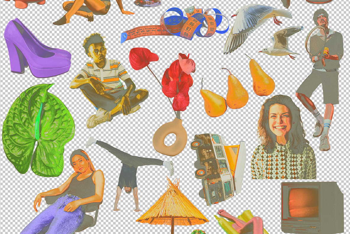 90s Collage Low Ink Kit 9