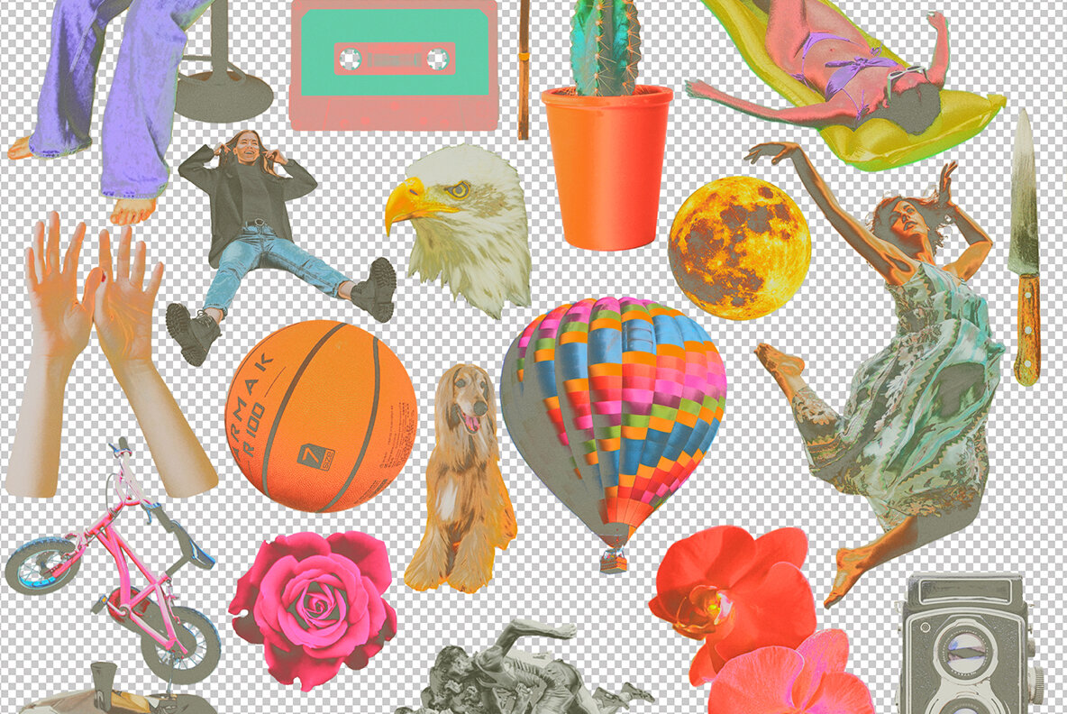 90s Collage Low Ink Kit 11